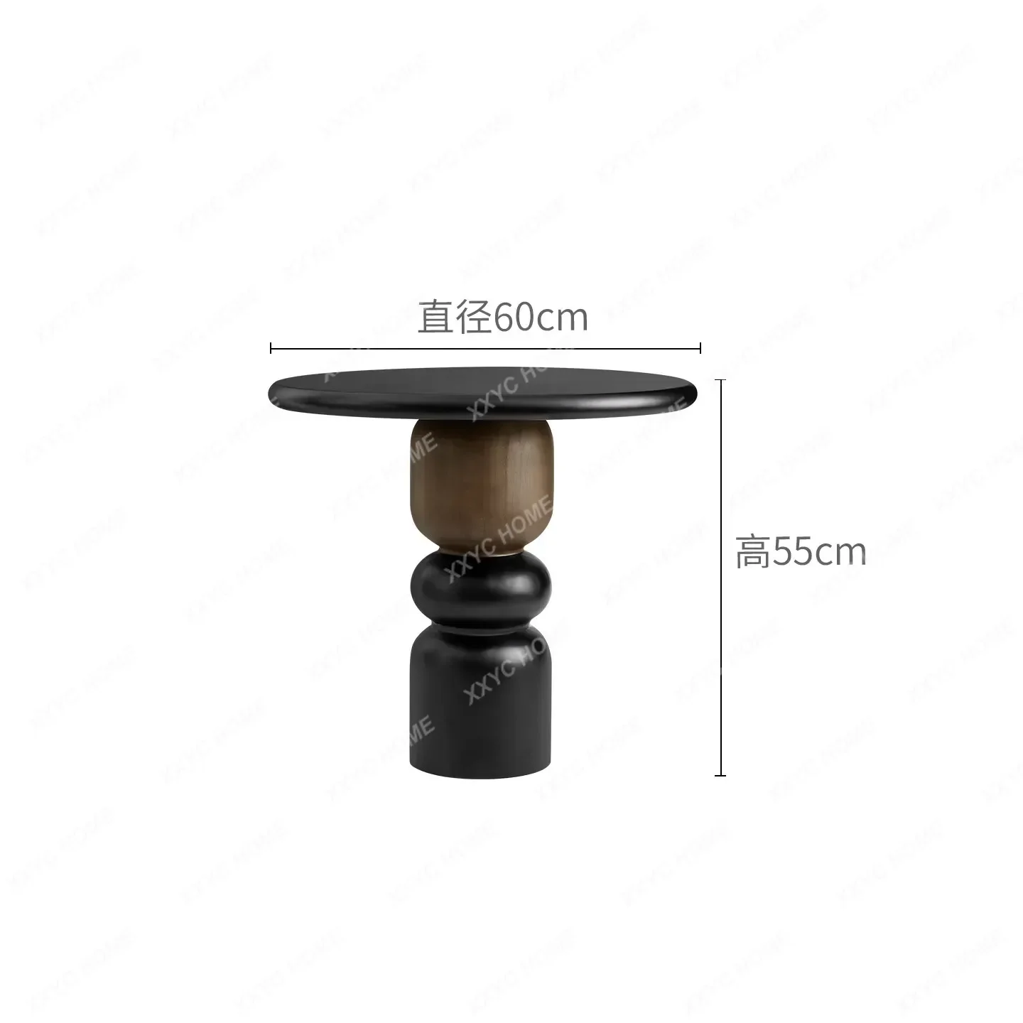 

minimalist creative solid wood edge few high-end living room small round table bedside corner few