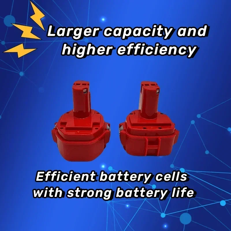 Suitable for Makita 14.4V-12V high-capacity nickel hydrogen cadmium tool battery compatible with 6233D 1420 PA14 1051D 6233D,etc