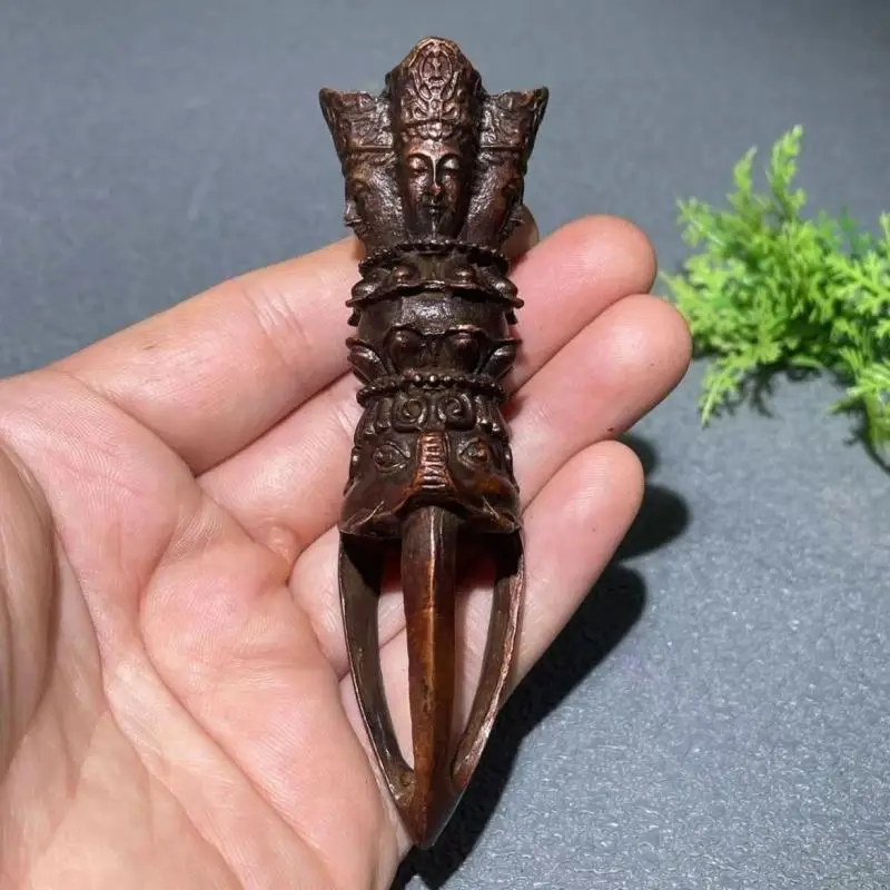 

Tibet Tibetan Four-faced buddha vajra pestle Statue Ornament Home Office Cabinet Deco Desktop Decor Figurines