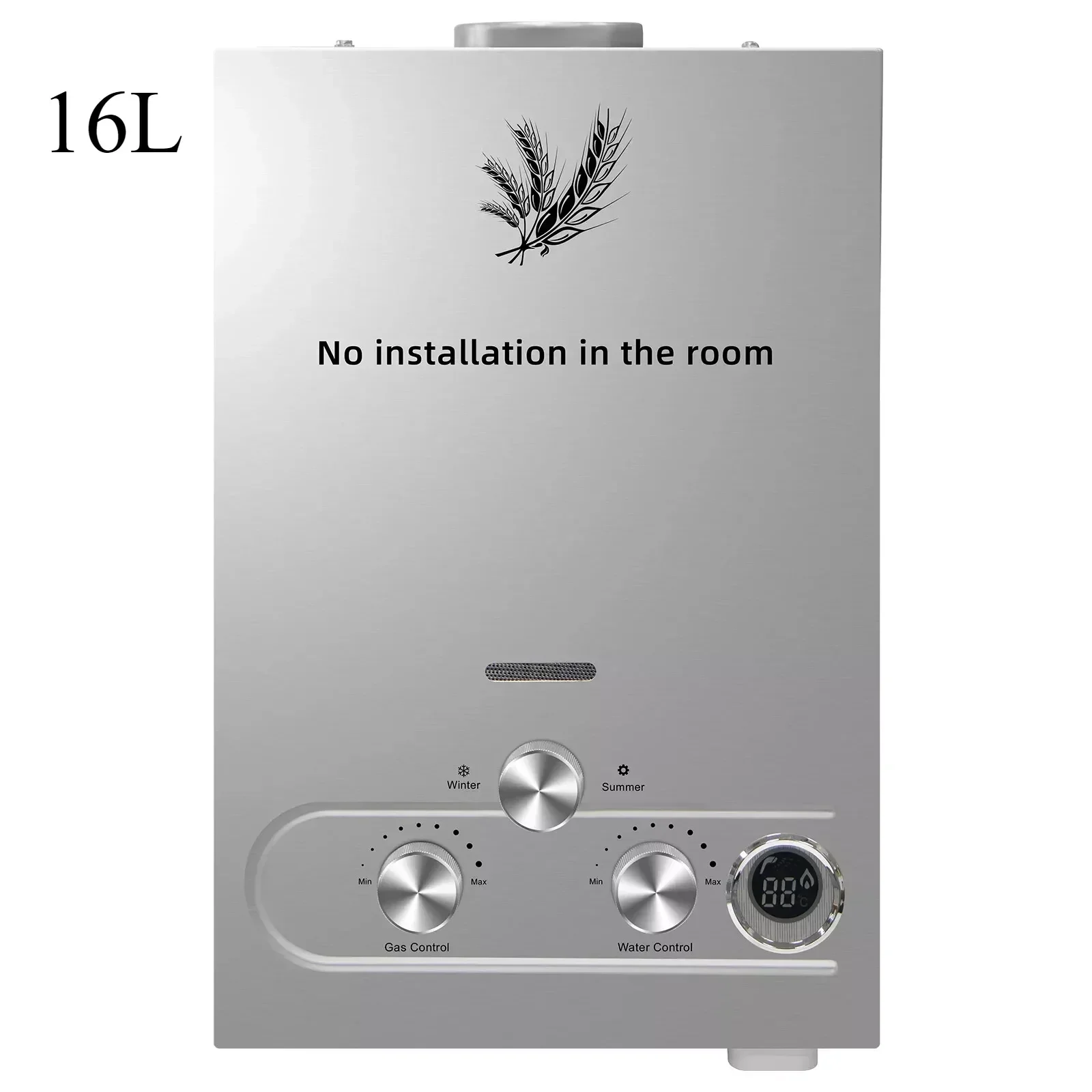 SIHAO LPG Propane Tankless Instant Gas Water Heater 6L-18L Stainless Steel Body Low Water Pressure Start Constant Temp Boiler with Shower Head Kit for Apartment RV Off-Grid