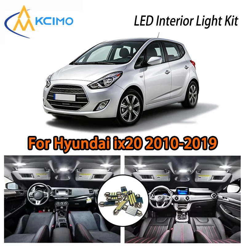

For Hyundai ix20 2010-2019 LED Interior Lights, Car Atmosphere Lamp Kit, Super Bright White Ice Blue