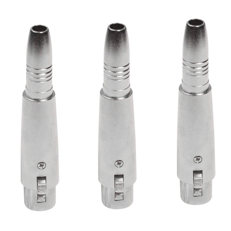 Xlr 3 pinos fêmea para 6.35mm fêmea jack tomada conector de microfone de áudio para microfone mesa de música alto-falante microfone de áudio