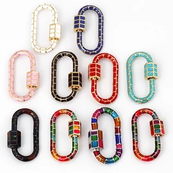 Paper clip oval Flashing lighting bolt rectagular screw on buckle clasp hooks ,fashion trendy handmade jewelry findings