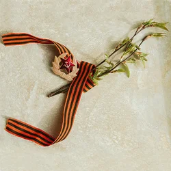 Russian Orange And Black Bar St. George With Ribbon Tactics Outdoors Cloth