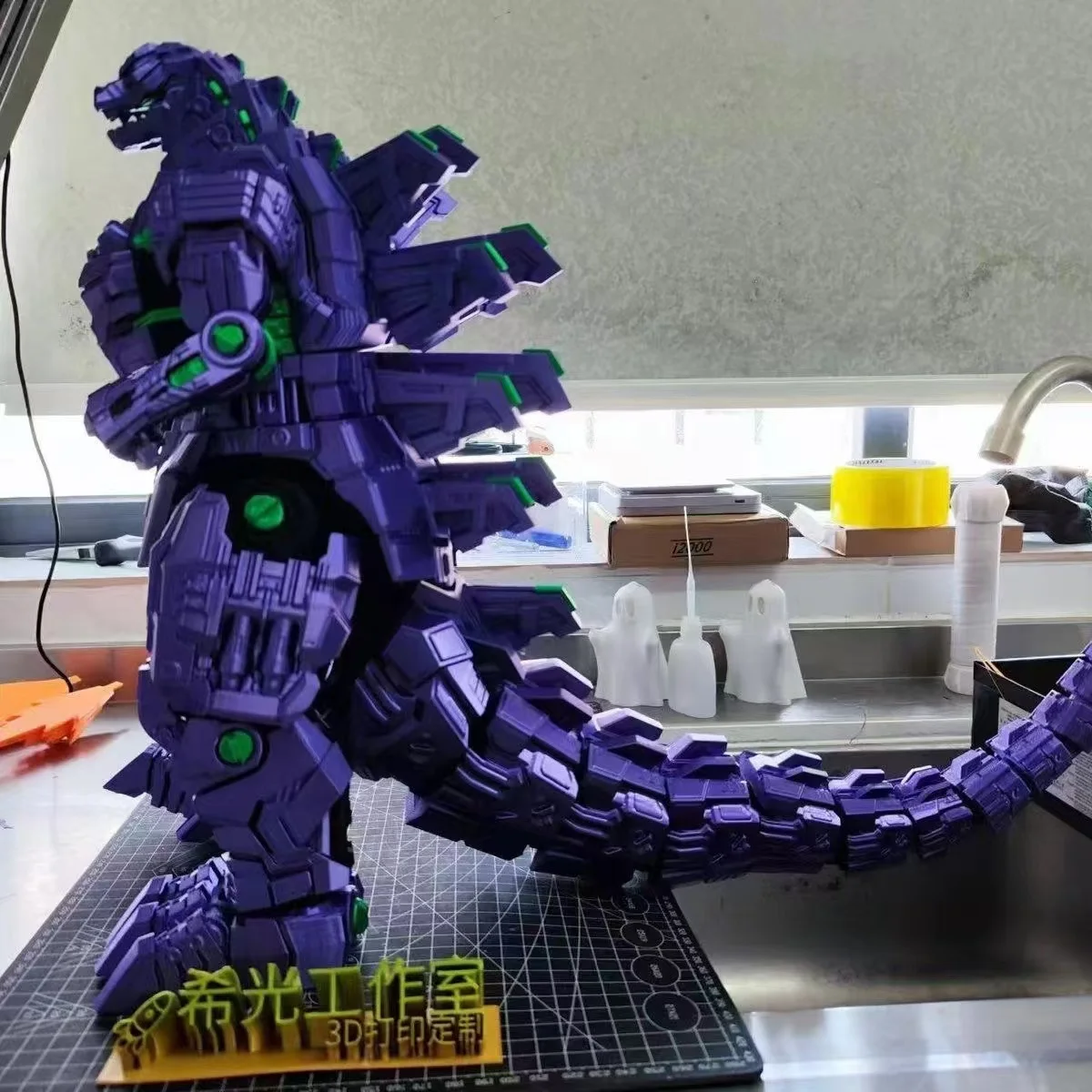 3D Printed Mechanical Godzilla 2.0 Version Finished Assembled Toy, Fully Articulated Joints Collectible Model, Gift For Boys - view 5