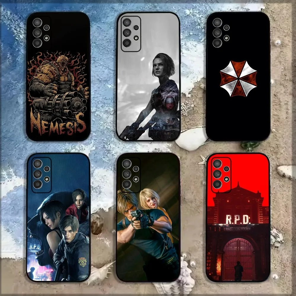 Game R-Resident Evil-es Phone Case For Samsung Galaxy A13,A21s,A22,A31,A32,A52,A53,A71,A80,A91 Soft Black Shell