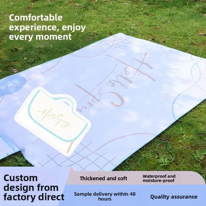 Waterproof Oxford Picnic Mat Foldable Moisture-proof Camping Blanket Portable Backpack Beach Mat for Wholesalers Retailers