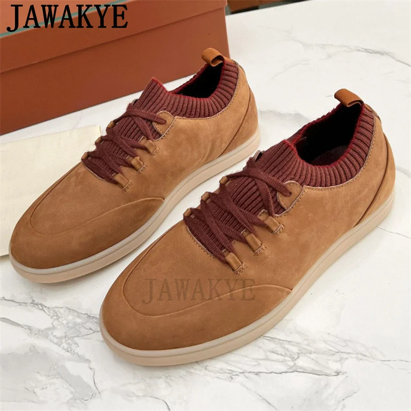 JAWAKYE Moccasines Multicolour Loafers Summer Walk Shoes Men Spring Fashion Causal Leather Lace Up Flat Shoes Lazy SlipOn Mules