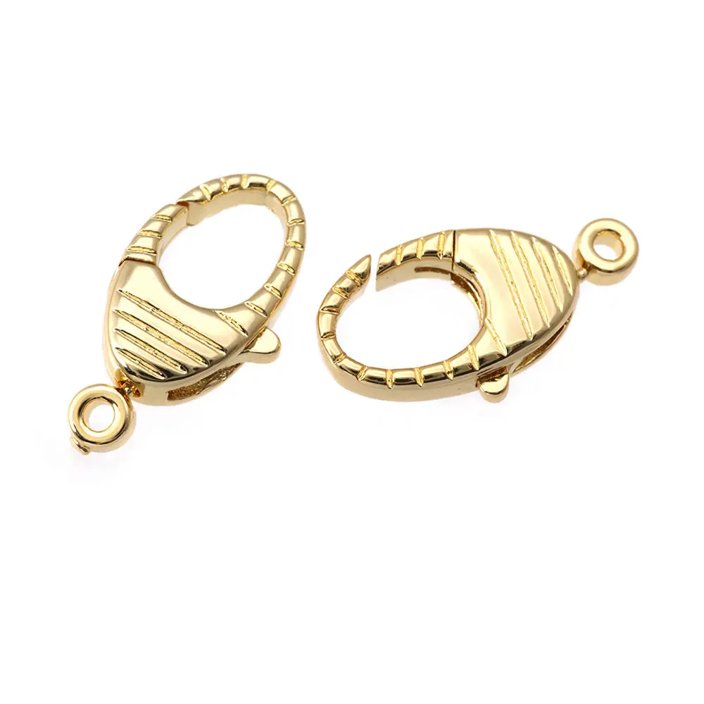 18K Gold Farbe Messing Drehbare Karabinerverschlüsse Verbinden Verschlüsse Schmuck Halsketten Armbänder Herstellung Diy Erkenntnisse Zubehör – Detail 10