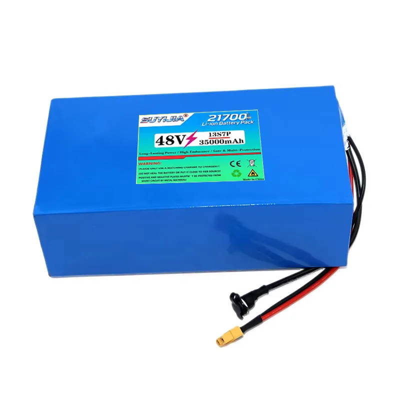 48V 35000mAh 13S7P 21700 Lithium Battery, Built-in 40A BMS, 1500W High Power, for Electric Tricycle & E-Bike, With Charger