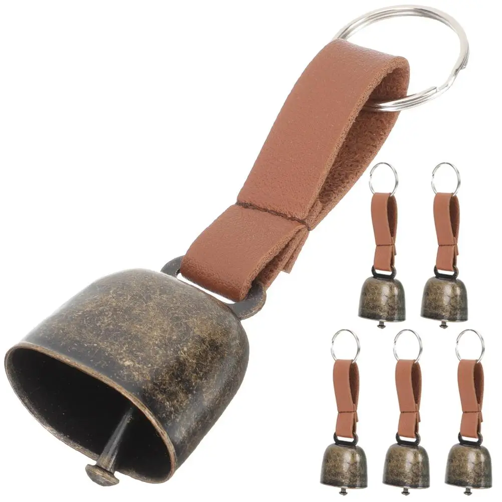 

6 Pcs Bear Avoiding Bells Copper Pet Hanging Anti Lost Dog Bells Loud Outdoor Camping Animal Tags Accessories
