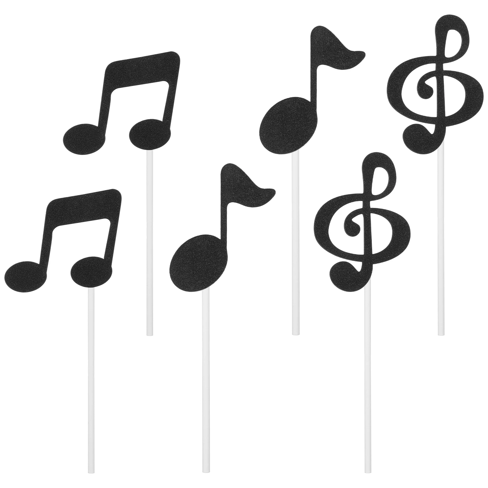 

Music Notes Cake Toppers Paper Decorations for Wedding Birthday Party Cupcake Insert Safe Durable Reusable DIY Cakes