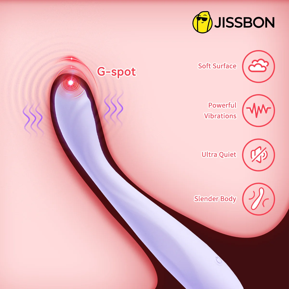 Jissbon Dildo Vibrator for Women Miss Candy G-Spot Vibrator Dick Penetration 10 Vibration Modes Silent Adult Sex Toys Free Ship