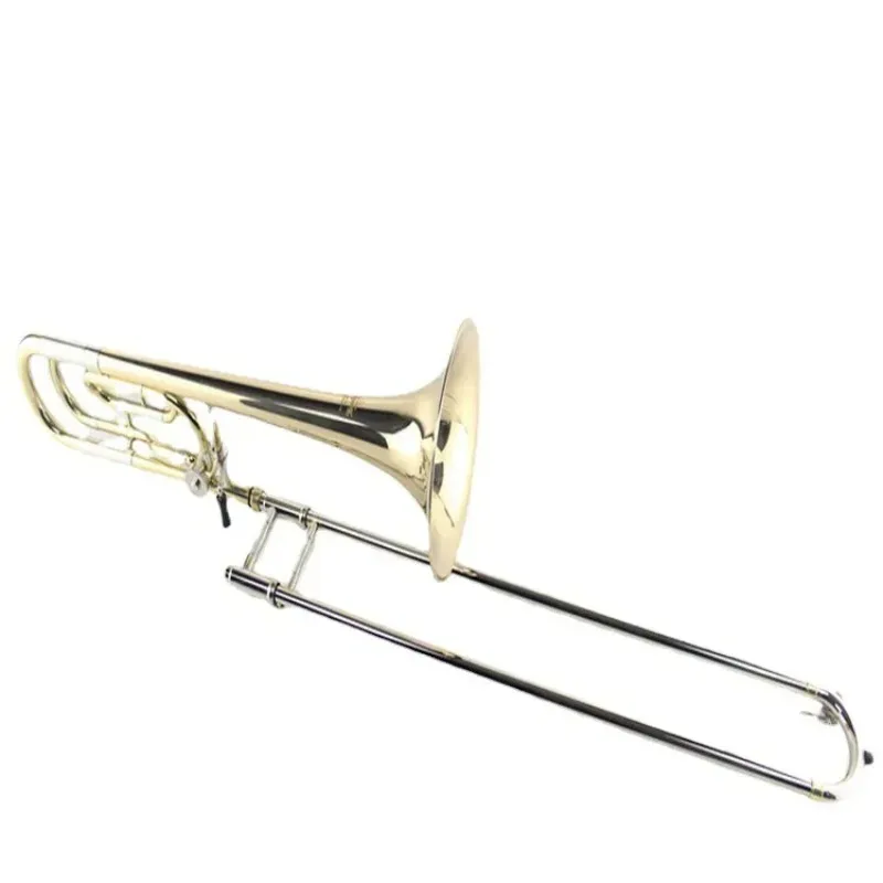 

Hooqu Gold Lacquer Trombone Gold Brass Trombone In Key Of B Flat High Quality Professional Band Performance Trombone TB022004