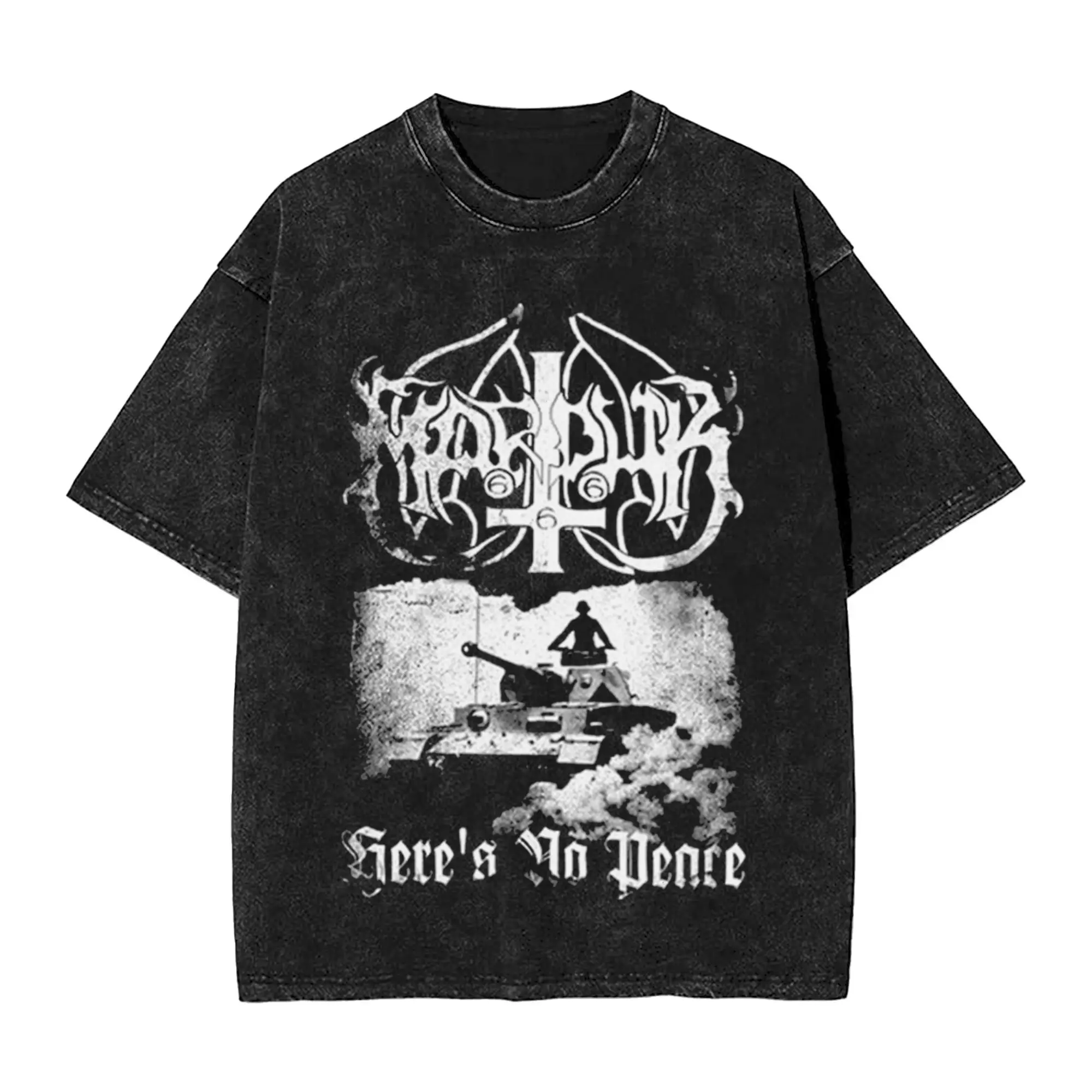 

Летняя танковая дивизия Marduk, металлическая рок-группа, мытая футболка, наряд, футболки в стиле Харадзюку, мужская и женская футболка