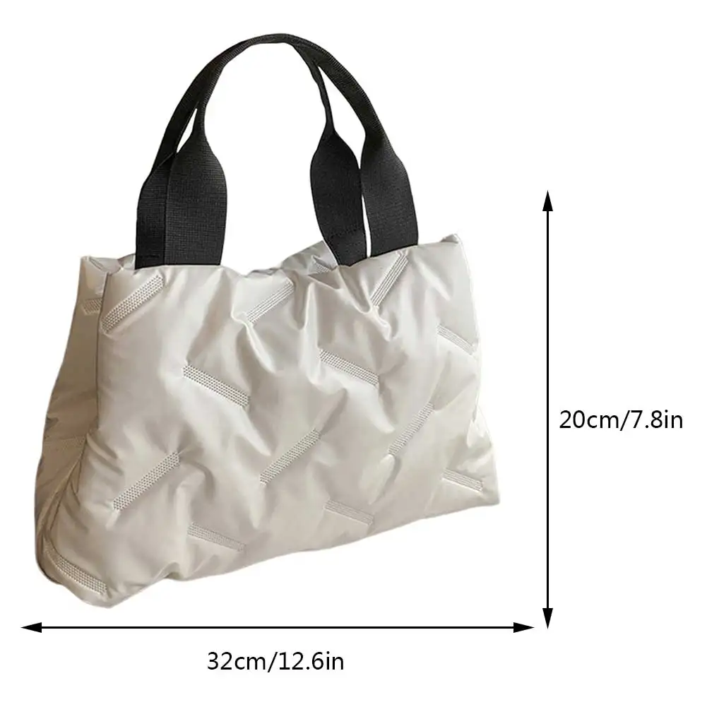 Winter Quilted Nylon Top-handle Bag Space Pad Cotton Casual Shoulder Bag Fashion Design Handbag Large Capacity Shopper Tote Bags