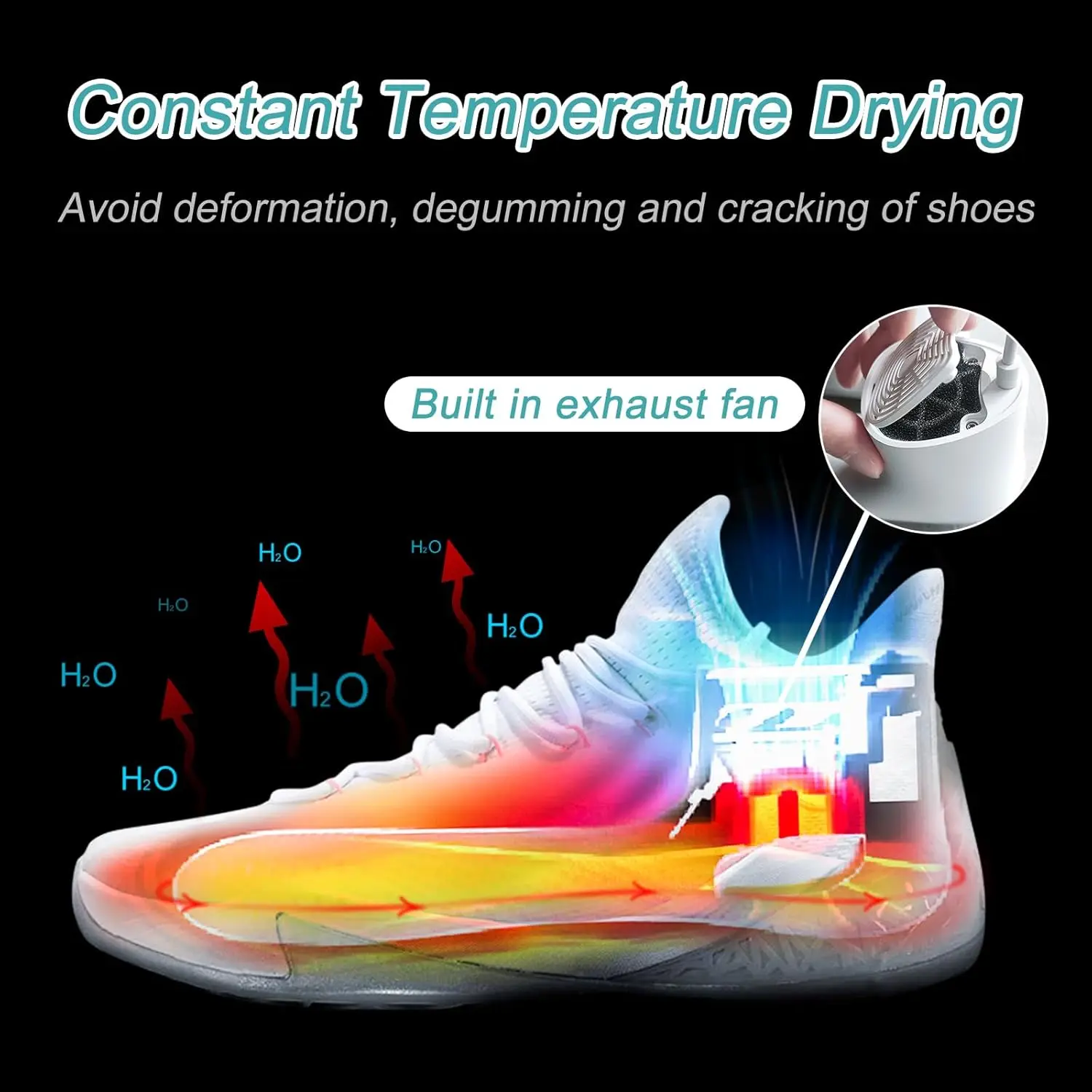 2025 New Shoe Dryer and Deodorizer with Timer - Shoes Boots Socks Gloves Dryer Warmer, No Noise | Strong Wire | US Plug