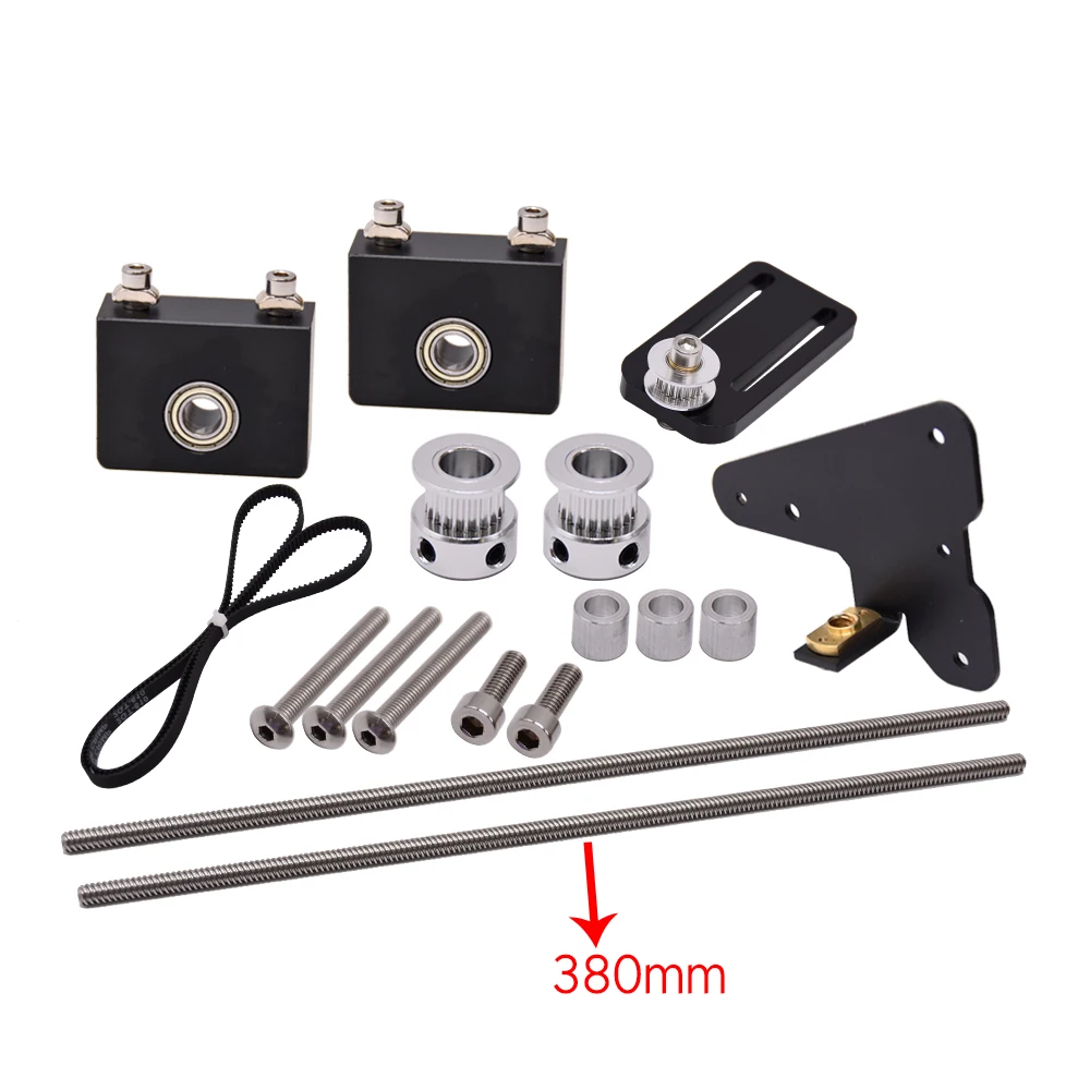 Ender3 Dual Z Axis Upgrade Kit For Ender 3/CR10 Printer Accessories Lead Screw Kits 3D Print Parts With Belt Pulley