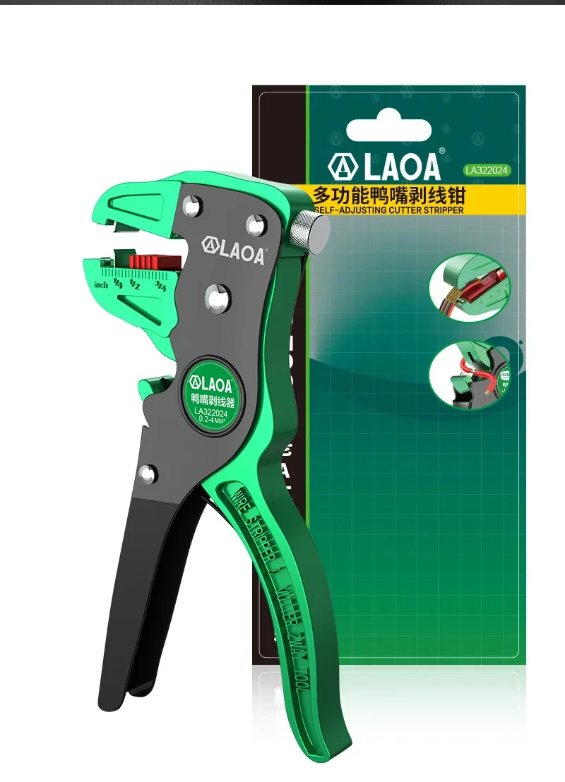 LAOA Elektriker Abisolierzange Werkzeuge Automatische Abisolierzange Entenschnabelzange – Detail 14