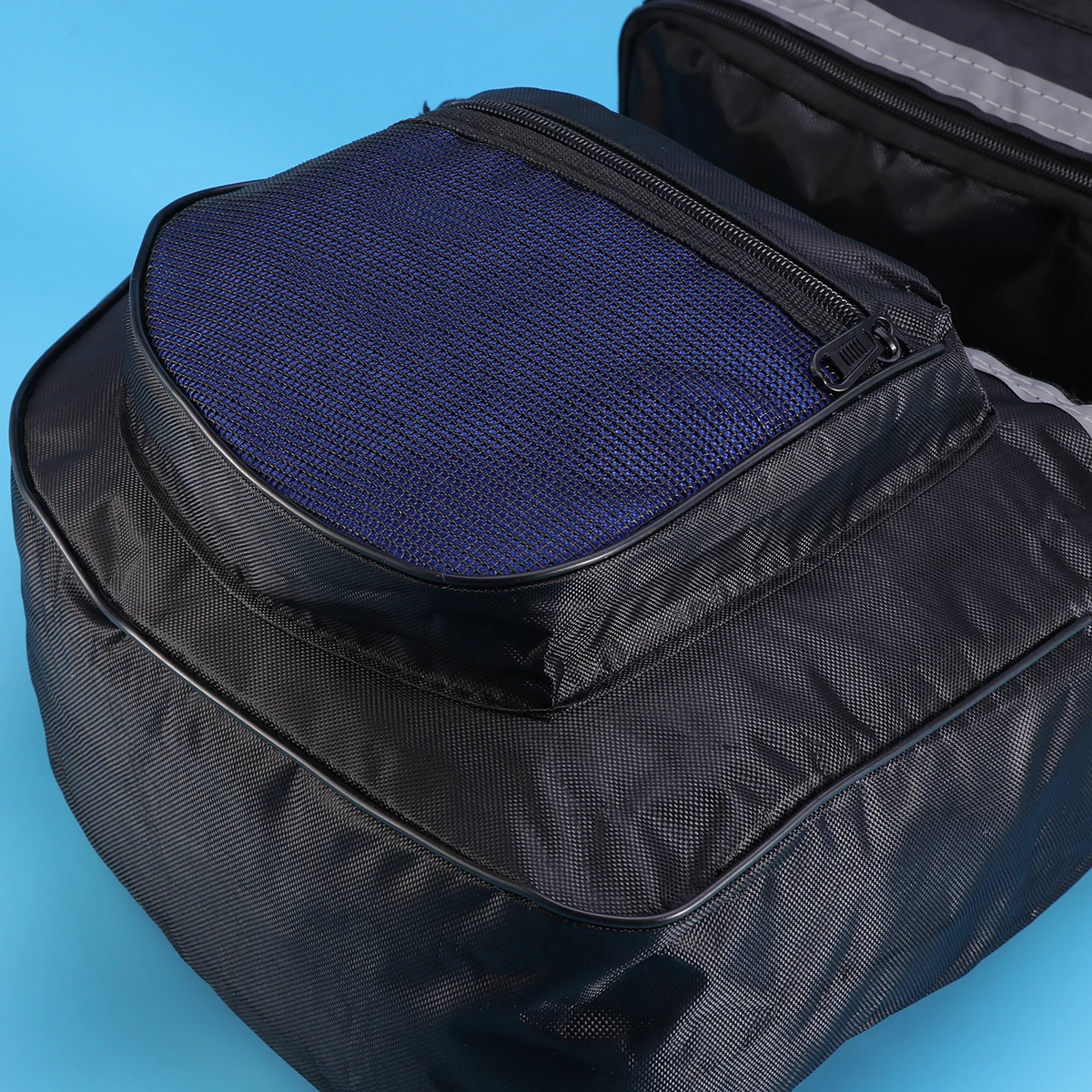 

Double Side Rear Back Bag Waterproof Mountain and Road Bike Tail Seat Bag(Black Blue, Double Packings without Label)