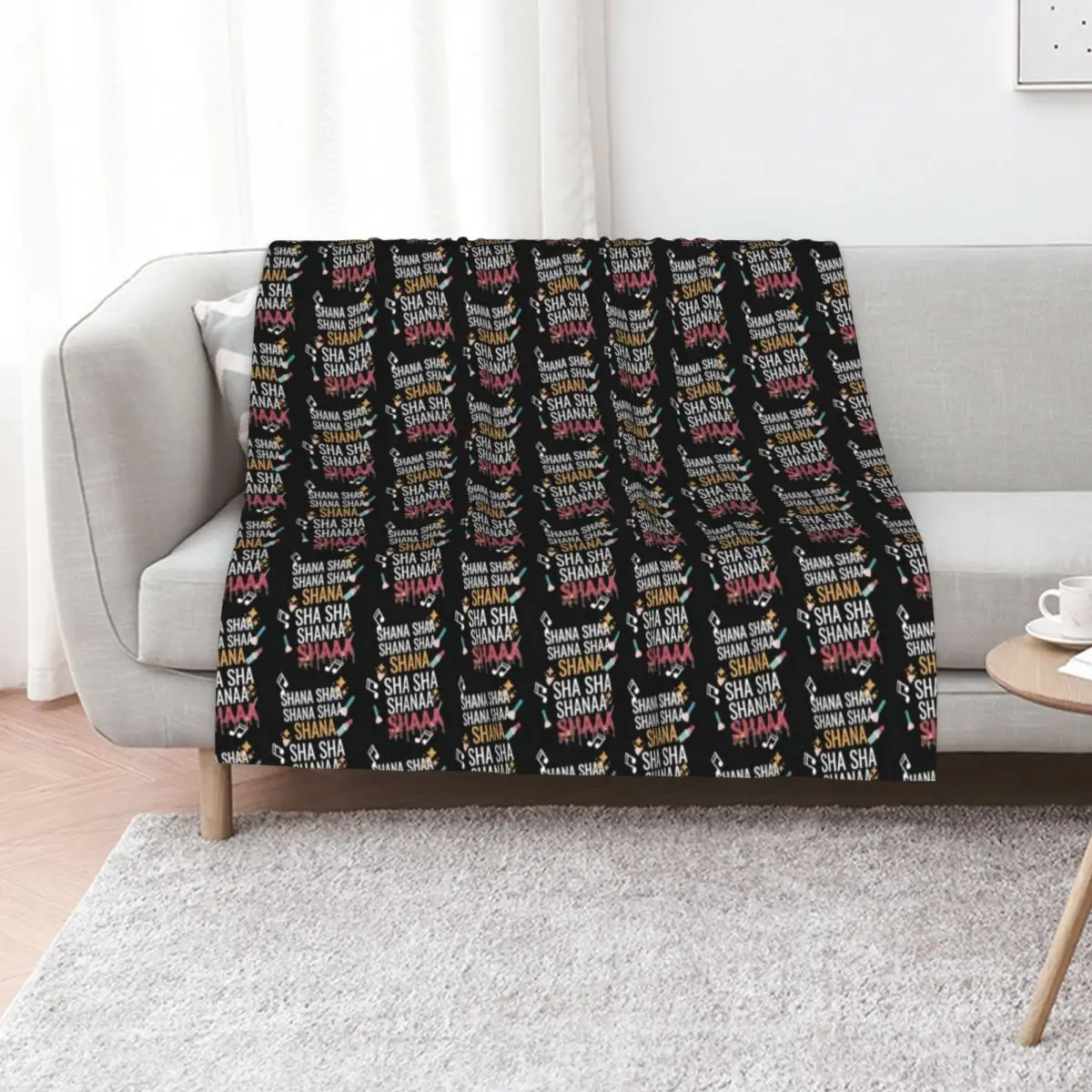 Bailey Sarian Merch Shana Sha Shana Sha- Bailey Sarian Theme Song Design Throw Blanket Spring Fall Cozy Throw Blanket for Couch