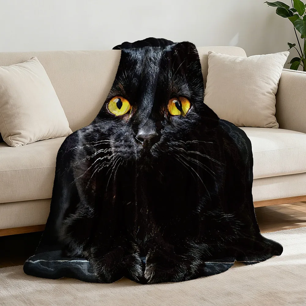 

Rectangle Velet Blanket for Household Items Decoration Supplies Cat Shape 150x130cm