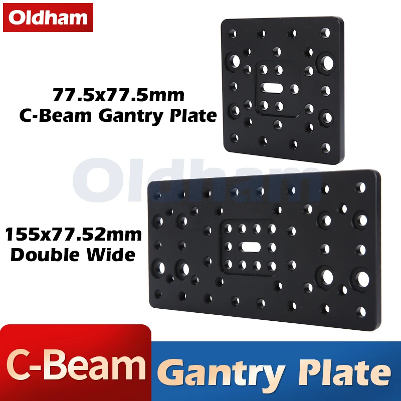 3D printer aluminum alloy V-Slot openbuild C-beam gantry plate Double Wide T6x77.52x155mm for C-Beam machine parts