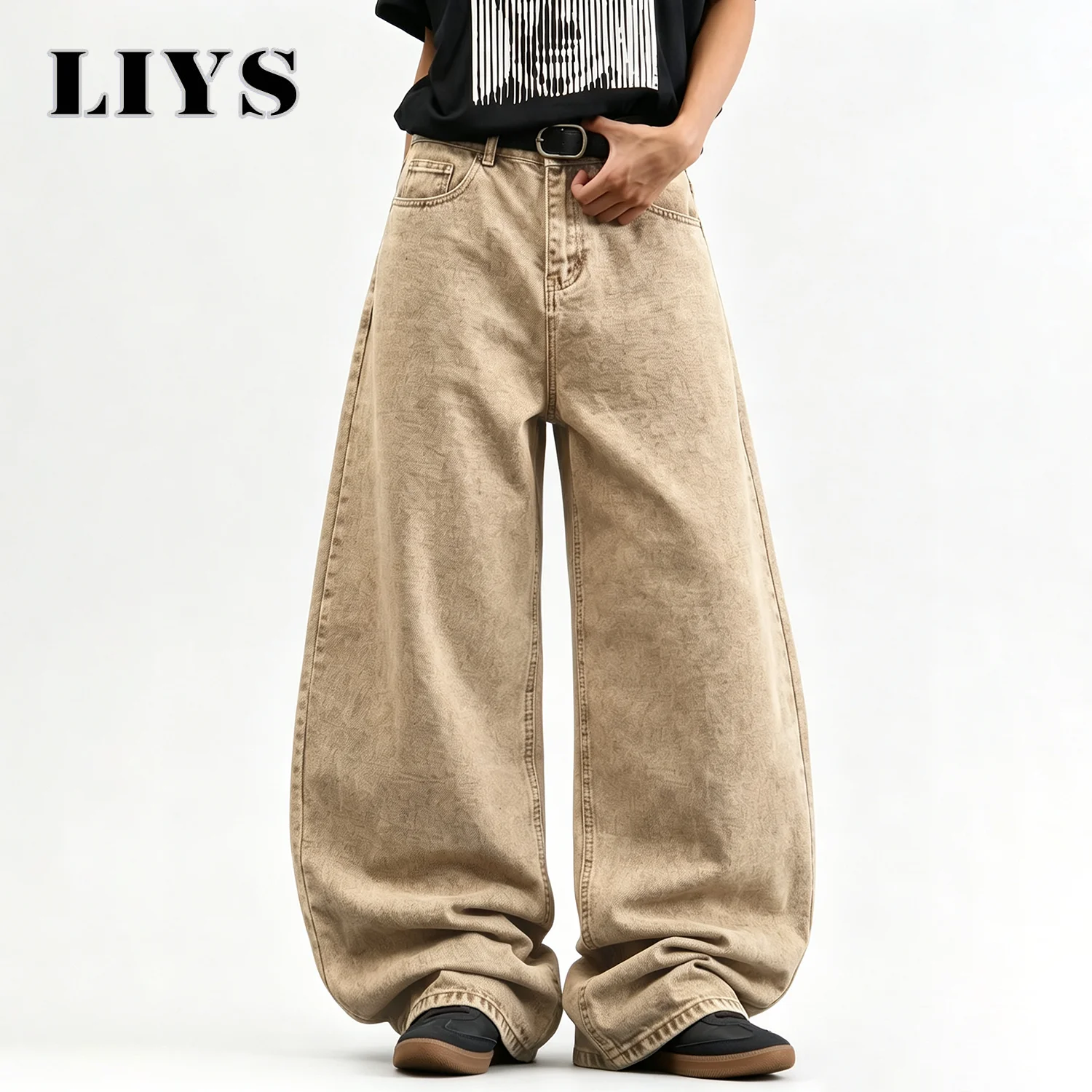 Luxury Bags Denim - Męskie spodnie jeansowe LIYS Stir Fried