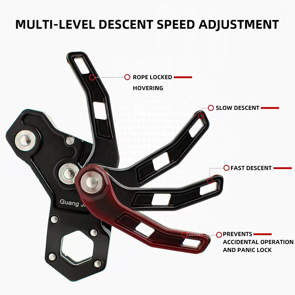 Pegue un descenso de control de pánico para operaciones al aire libre de gran altitud, protector de cuerda, para evitar caídas
