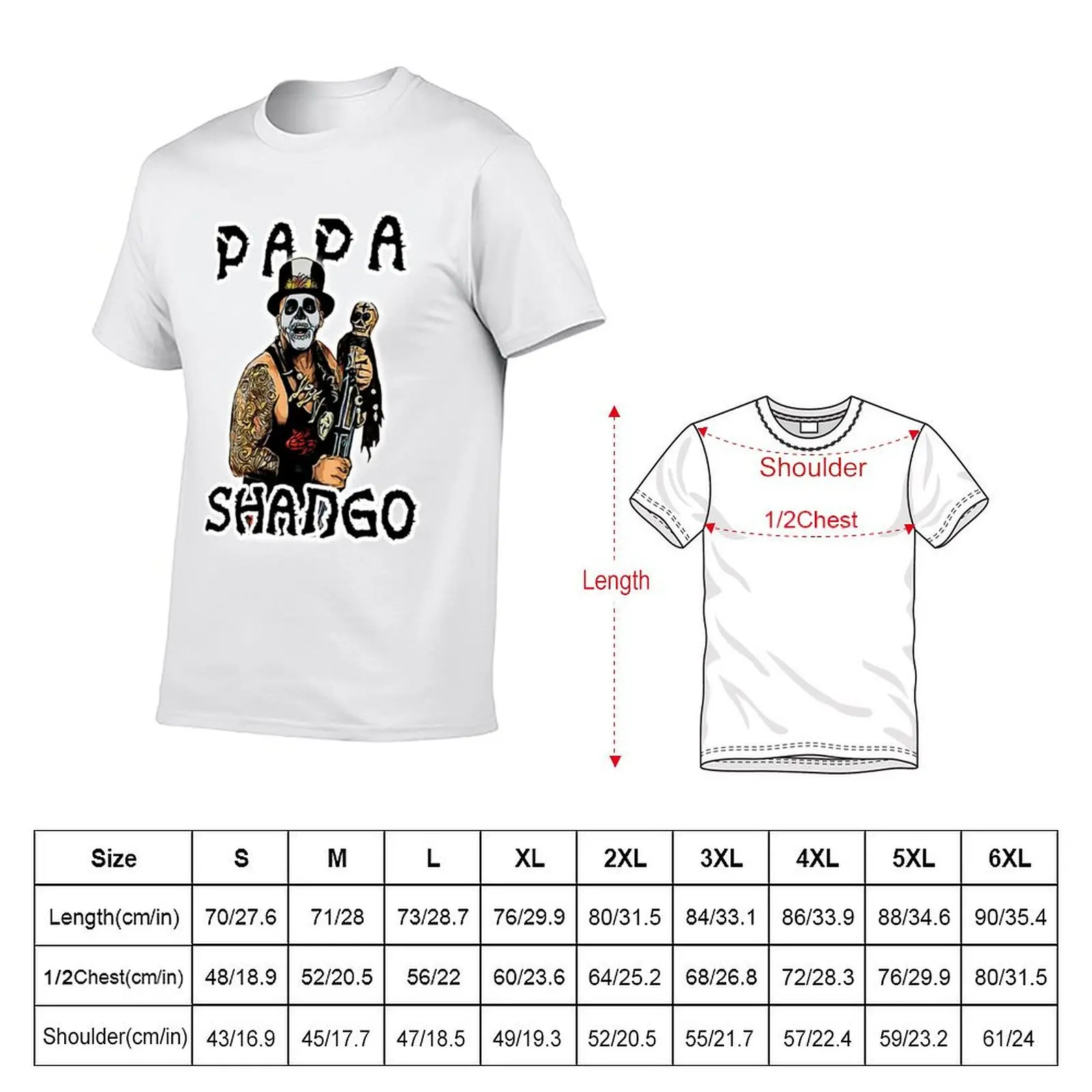 Papa Shango T-Shirt luxury designer kawaii clothes T-shirts for men cotton