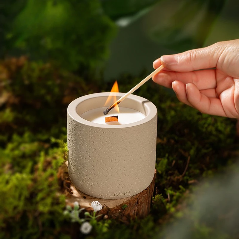 1PC Scented Candles Temple Sandalwood Soybean Wax Set Smokeless Essential Oil Candles Household Aromatherapy