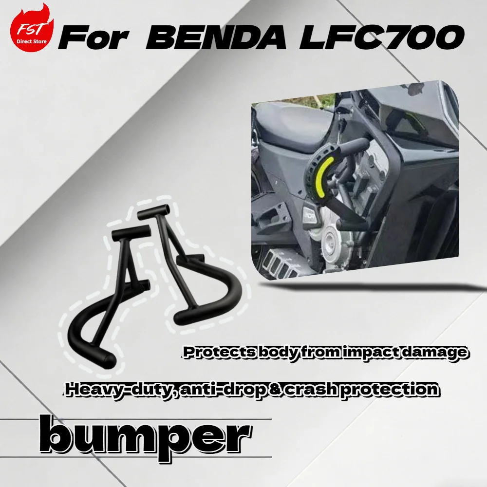 

For Benda LFC700 Liao Motorcycle Engine Guard Crash Bar Anti Fall Bumper Reinforced Protection Mod Accessories