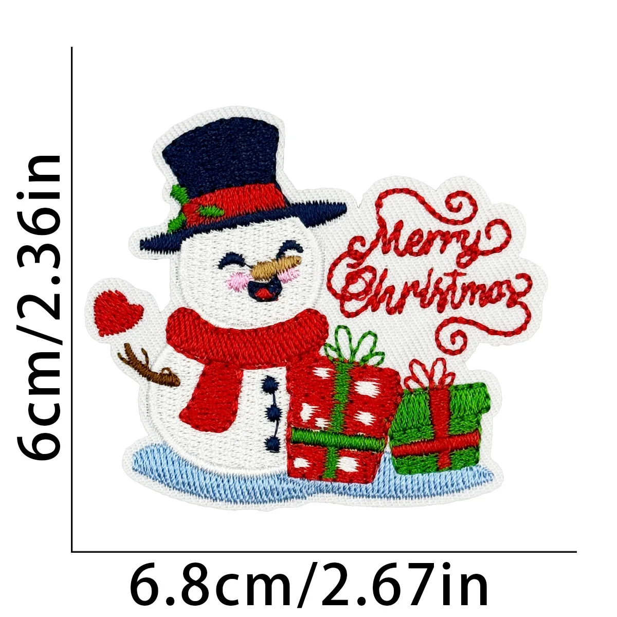 10PCS/lots Santa Claus Christmas Tree Embroidered Patches Christmas Letter Patch Iron On Patches For Clothing DIY Cartoon Patch