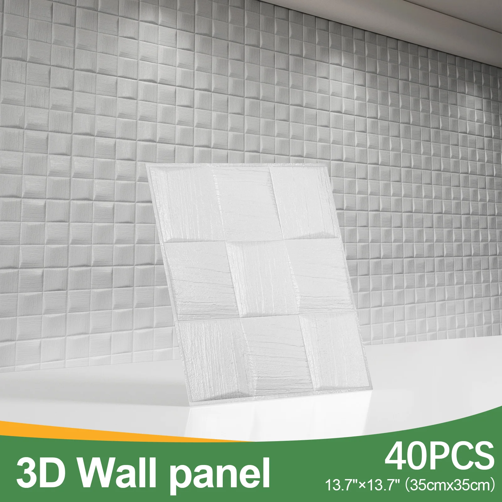 

40PCS 3D Wall Panels Peel and Stick 13.7"*137" White Brick Wallpaper for Walls 3D Wall Tiles Textured Self-Adhesive Wallpaper