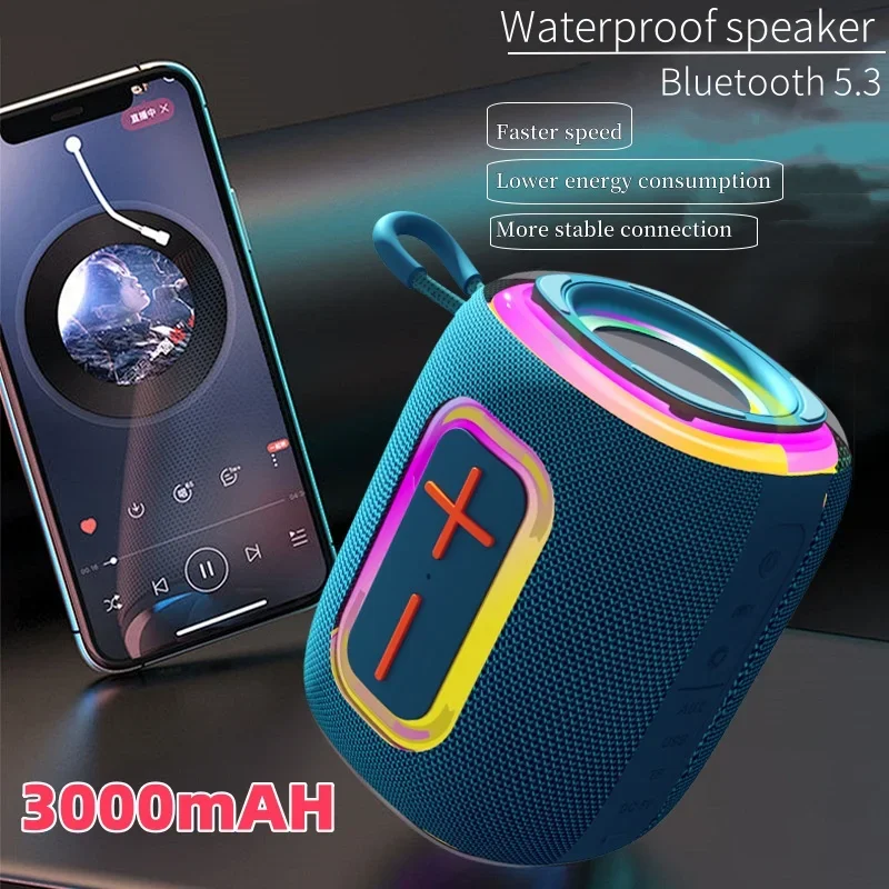 Subwoofer Wireless Waterproof Outdoor Bluetooth Speaker 3000mAH Sound Column With10 Playback Loudspeaker Sound Box 40W AUX/TF