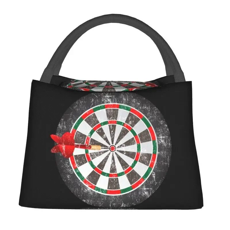 

Custom Vintage Darts Dartboard Lunch Bags Men Women Warm Cooler Insulated Lunch Box for Work Pinic or Travel