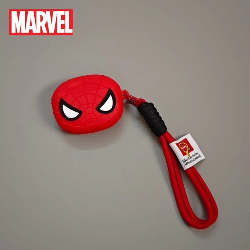 

Marvel Spider Man Earphone Case Avengers Superheroes Airpods 1234 Pro Apple Wireless Bluetooth Silicone Lanyard Headphone Cover