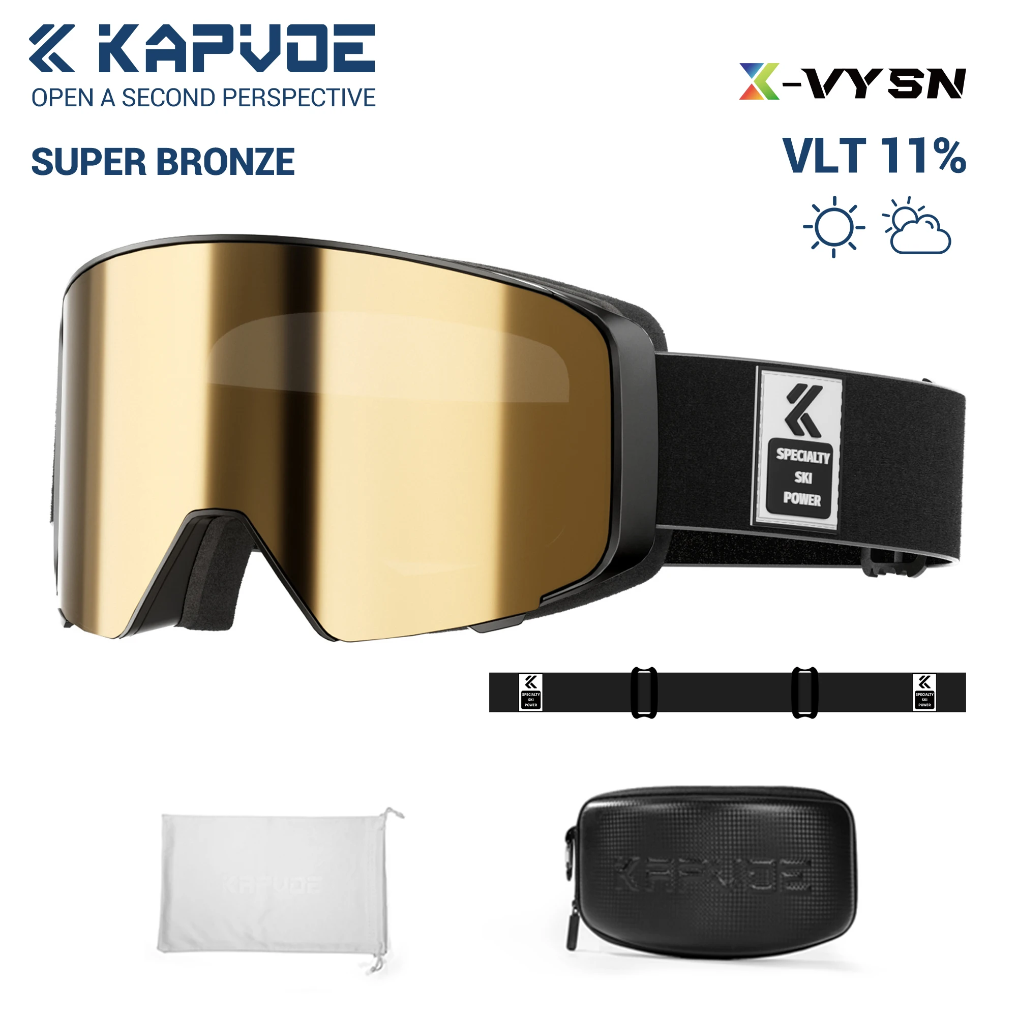 

Kapvoe New Men Outdoor Photochromic Ski Goggles Winter Snowmobile Snowboard Anti-Fog Flip Lens Women UV400 Sports Snow Goggles
