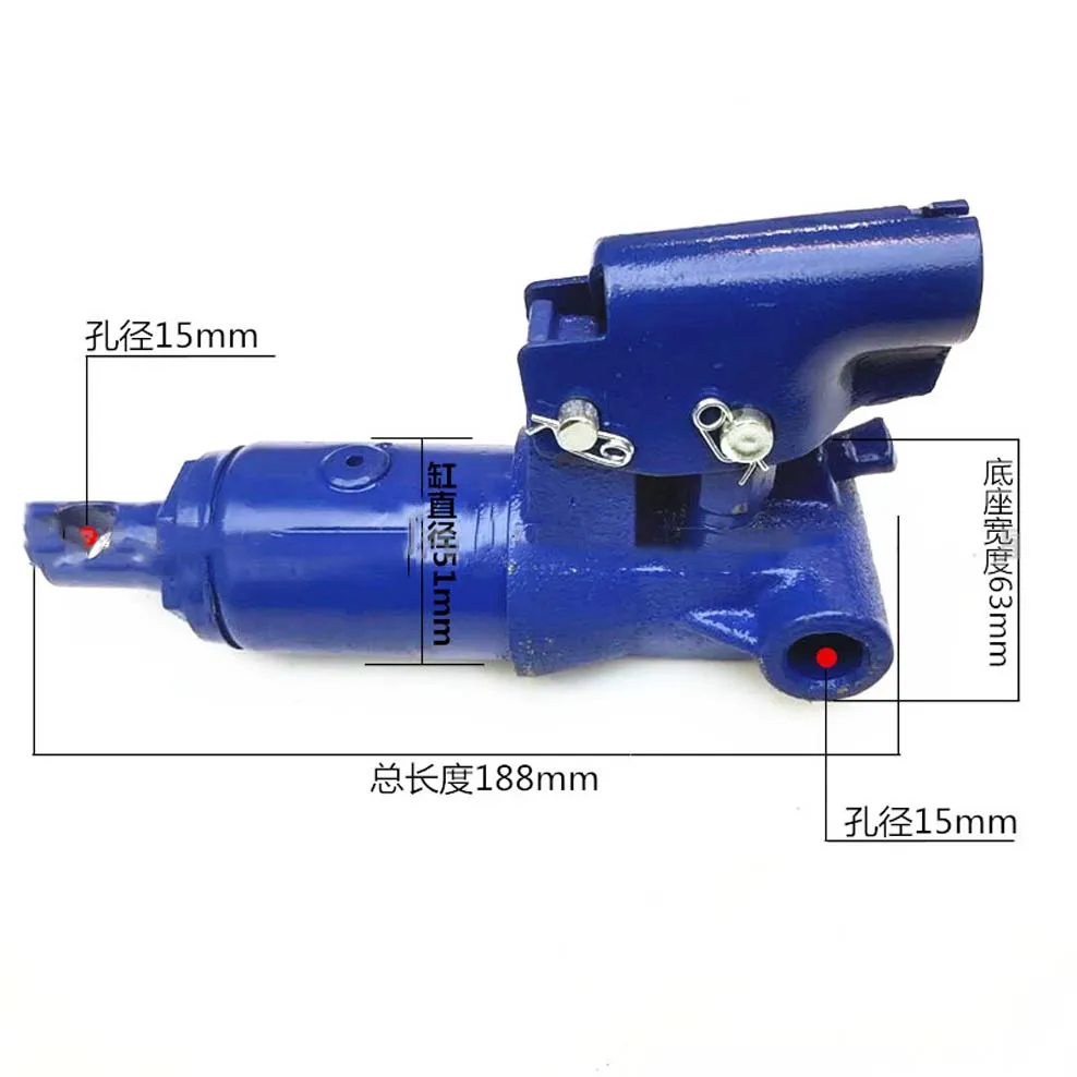 Hydraulic horizontal cylinder jack assembly 2tons stroke cross tube welded cylinder pump retracted jack parts