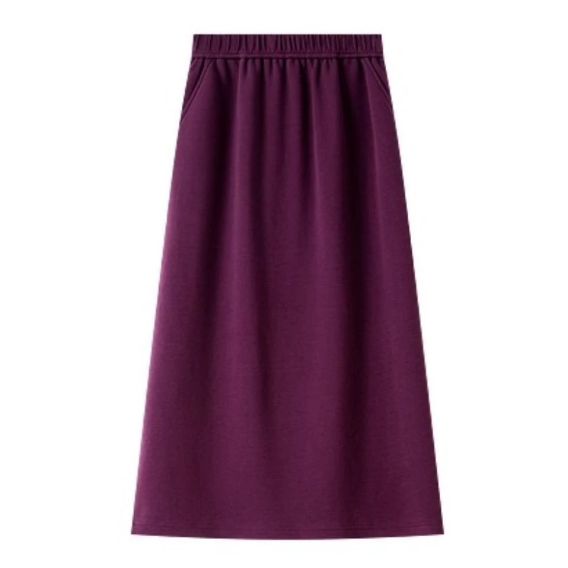 VIMLY Purple Skirt Sets Woman 2025 Autumn Elegant New Matching Sets Lace Hollow Out Spliced Stand Tops Straight Skirts A1991