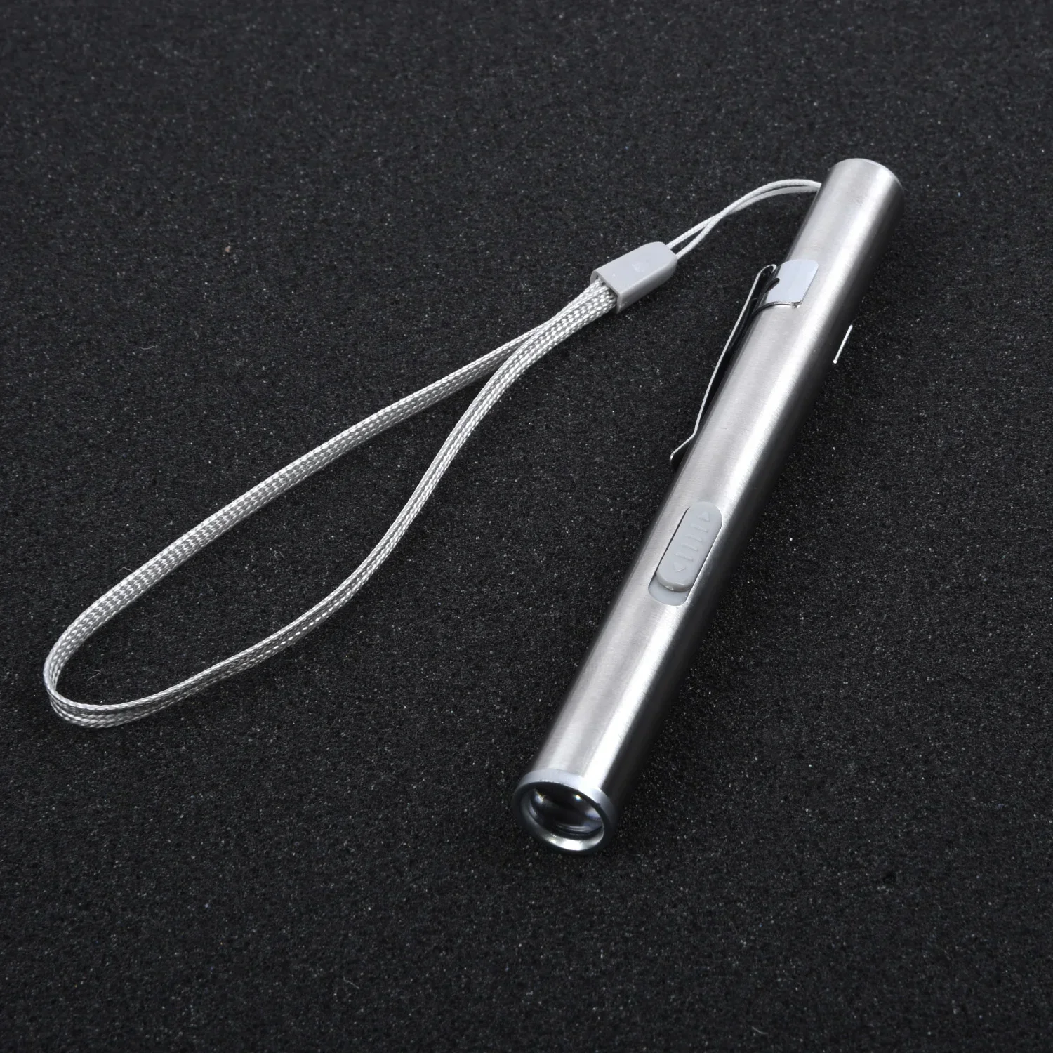 

Camping Flashlight LED Rechargeable Silver Stainless Steel USB 13*1.3*1.3 cm Pen Pencil Pocket Portable Useful