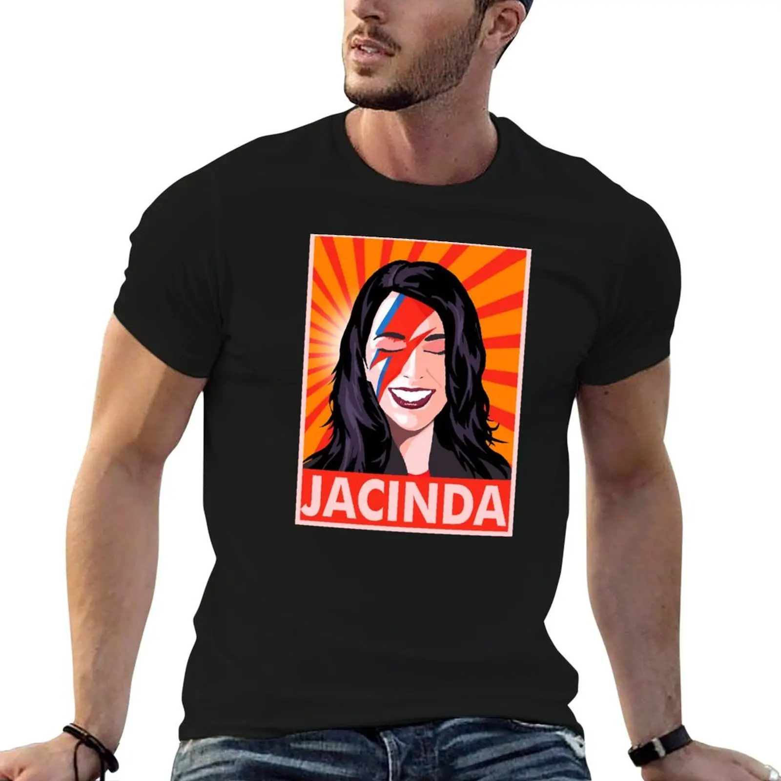 Jacinda Ardern vector T-Shirt anime t shirts graphic shirts cotton t shirt men
