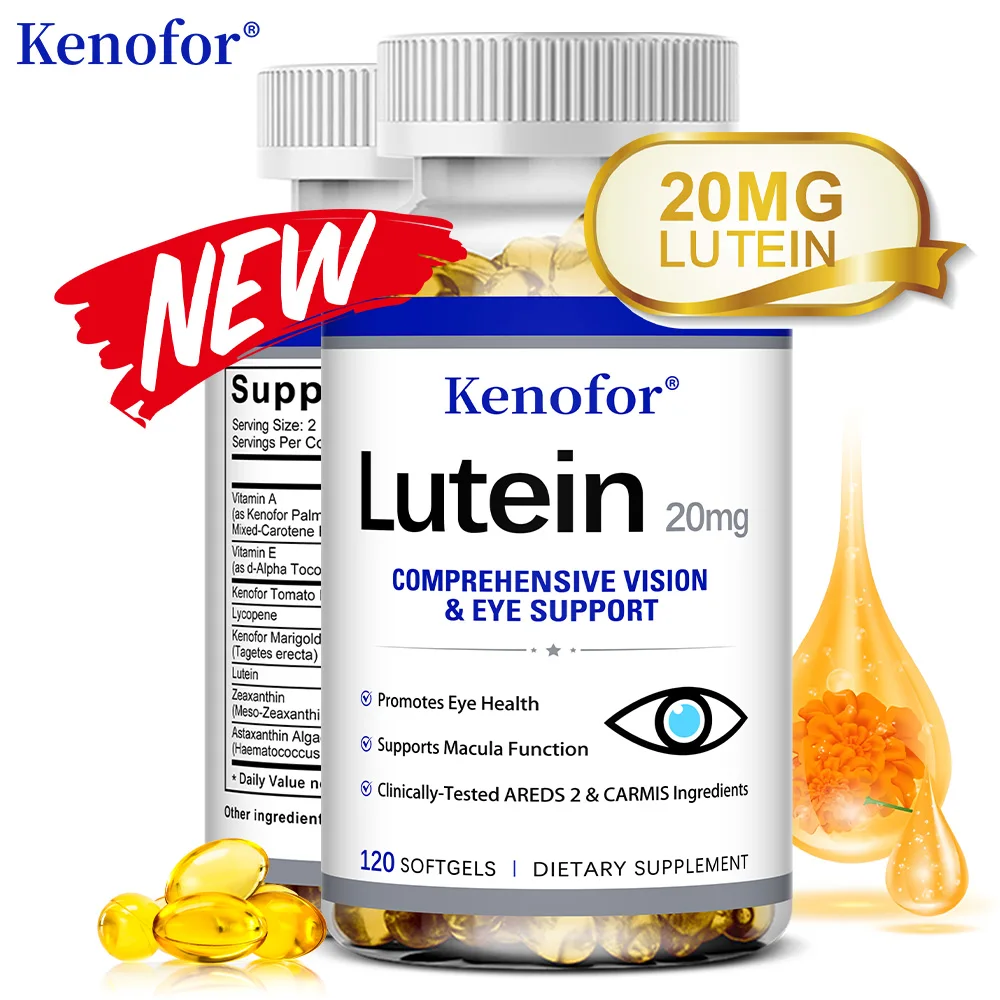 

Капсулы Lutein 20 мг, витамин для здоровья глаз, способствует здоровью глаз, без ГМО, безглютеновая добавка