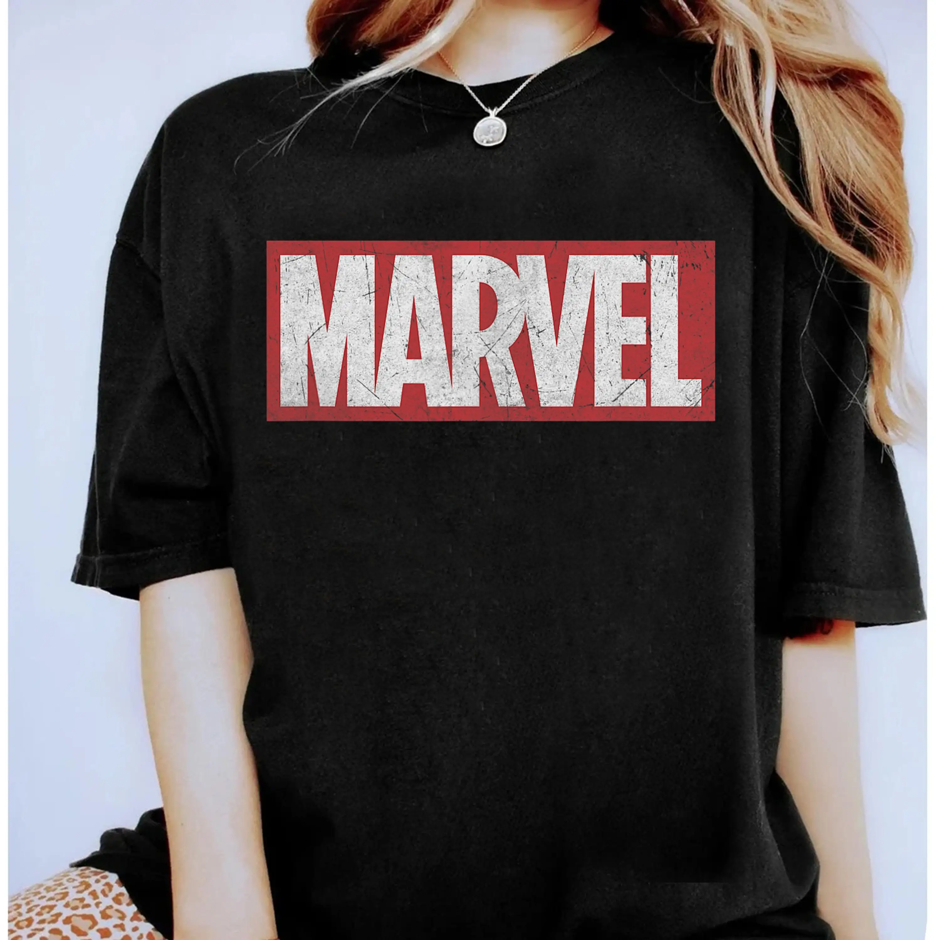 

Marvel Avenger Graphic Printing Summer Autumn Winter Cotton Men's and Women's T-Shirts Short Sleeves Luxury Outdoor Sports Brand