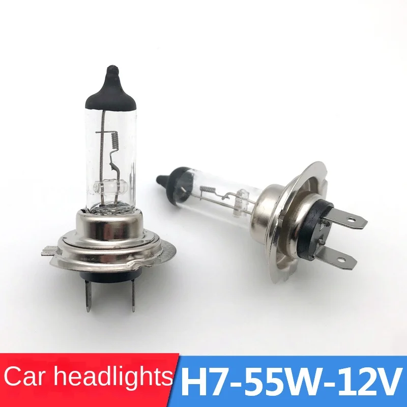 2 PCS H7 12V 55W 4300K Xenon H7 Yellow Halogen Car Light Source Bulbs Headlights Auto Lamp Parking Cars