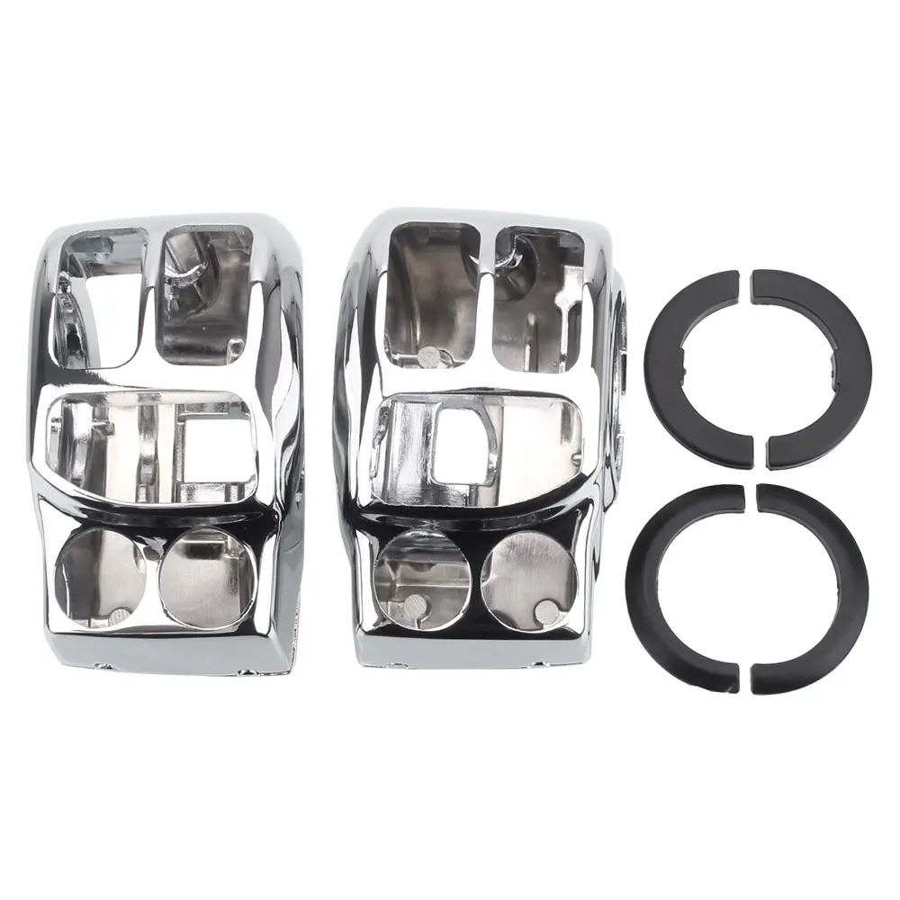 Motorcycle Accessories Handlebar Control Switch Housings Chrome Fit For Harley Touring Electra Glide Ultra Limited FLHTK 2014-24