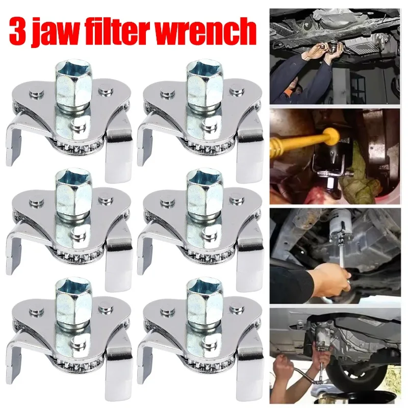 

Универсальный регулируемый 3-кулачковый ключ для масляного фильтра, плоский инструмент для снятия двигателя автомобиля, торцевой гаечный ключ из углеродистой стали, авторемонтный комплект