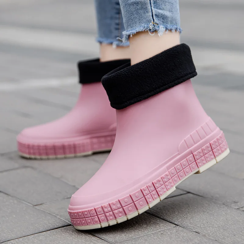 Outdoor Boots for Women Stylish Shoes for Woman New Non-slip Waterproof Lady Work Boots for Fall and Winter Zapatos Para Mujeres