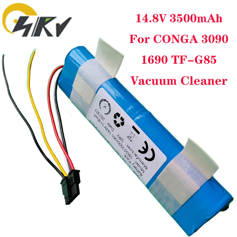 14.4V 3500mAh Battery Pack For CECOTEC CONGA 3090 3091 3092 1690 1890 2090 2290 Robot Vacuum Cleaner Accessories