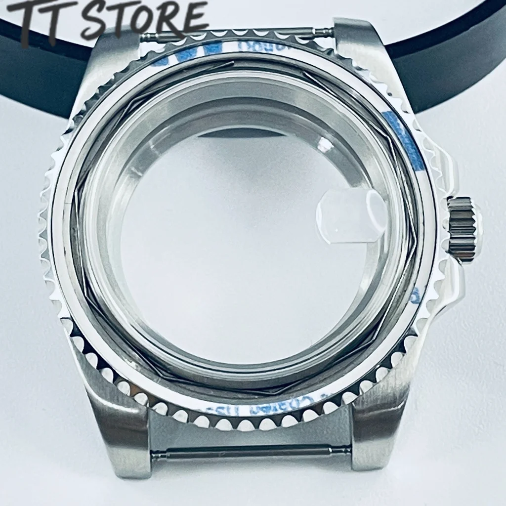 

Серебристые часы с сапфиром, 40 мм, подходят для NH34 NH35 NH36 NH38 NH39 NH70 ETA2824 PT5000, часы с механизмом, циферблат 28,5 мм